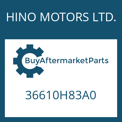 HINO MOTORS LTD. 36610H83A0 - NH 4 B
