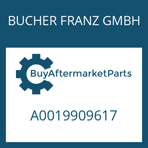 BUCHER FRANZ GMBH A0019909617 - SCREW PLUG