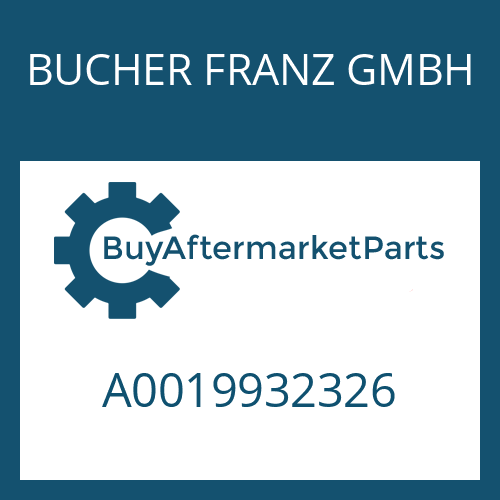 BUCHER FRANZ GMBH A0019932326 - CUP SPRING