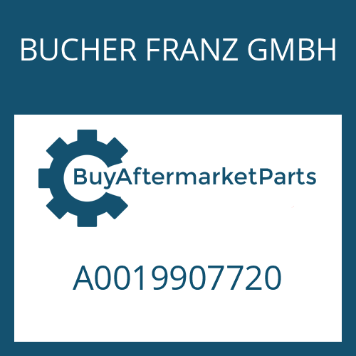 BUCHER FRANZ GMBH A0019907720 - CAP SCREW