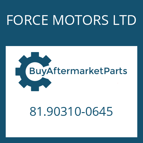 FORCE MOTORS LTD 81.90310-0645 - SCREW PLUG