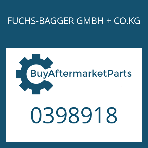 FUCHS-BAGGER GMBH + CO.KG 0398918 - HEXAGON SCREW