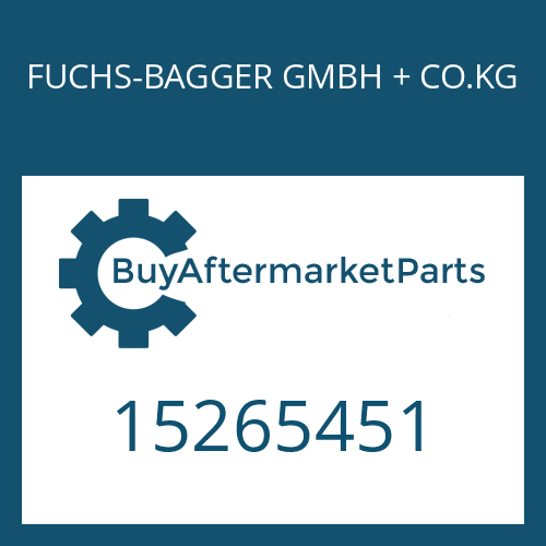 FUCHS-BAGGER GMBH + CO.KG 15265451 - SCREW PLUG