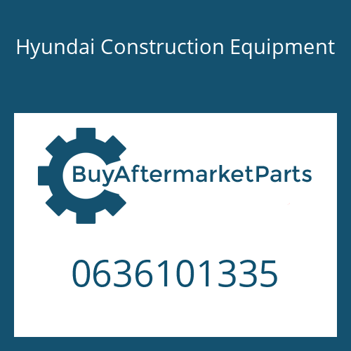 Hyundai Construction Equipment 0636101335 - CAP SCREW