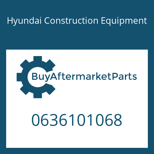 Hyundai Construction Equipment 0636101068 - CAP SCREW