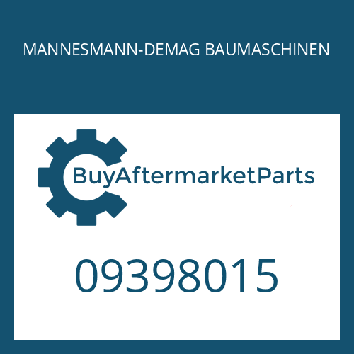 MANNESMANN-DEMAG BAUMASCHINEN 09398015 - TYPE PLATE