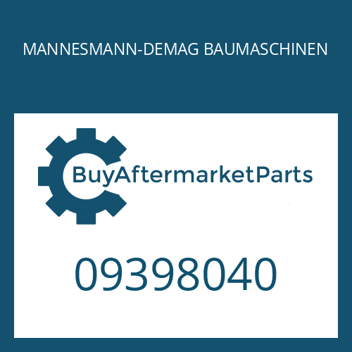 MANNESMANN-DEMAG BAUMASCHINEN 09398040 - FILTER W/ O - RING