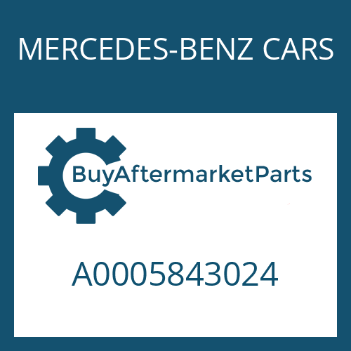 MERCEDES-BENZ CARS A0005843024 - TYPENSCHILD