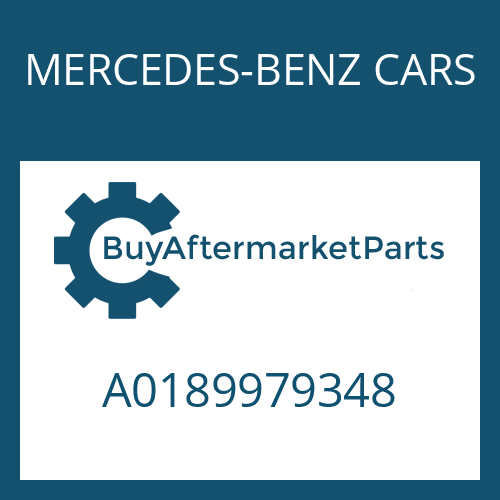 MERCEDES-BENZ CARS A0189979348 - O-RING