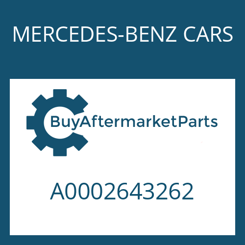 MERCEDES-BENZ CARS A0002643262 - WASHER