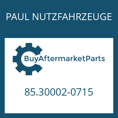 PAUL NUTZFAHRZEUGE 85.30002-0715 - OIL DAM
