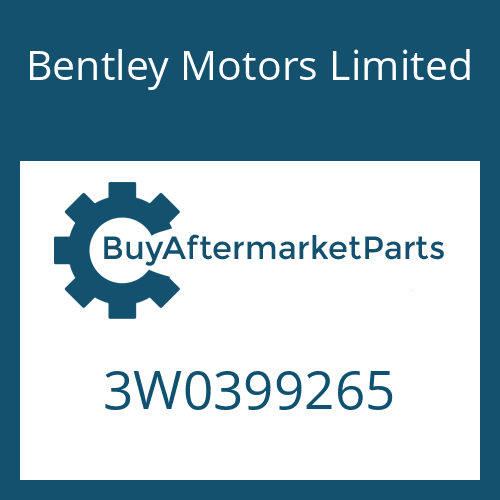 Bentley Motors Limited 3W0399265 - HEXALOBULAR DRIVING SCREW
