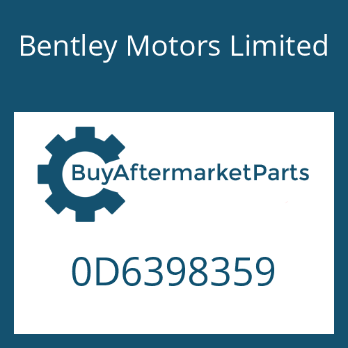 Bentley Motors Limited 0D6398359 - OIL PAN