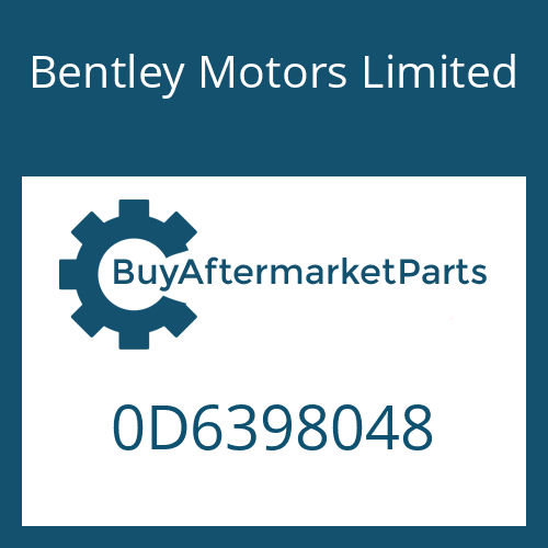 Bentley Motors Limited 0D6398048 - SMALL COMPONENTS SET