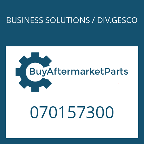 BUSINESS SOLUTIONS / DIV.GESCO 070157300 - O-RING