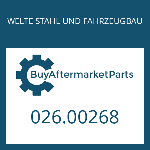 WELTE STAHL UND FAHRZEUGBAU 026.00268 - WASHER