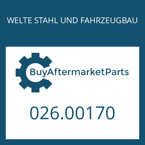 WELTE STAHL UND FAHRZEUGBAU 026.00170 - LOCK PLATE