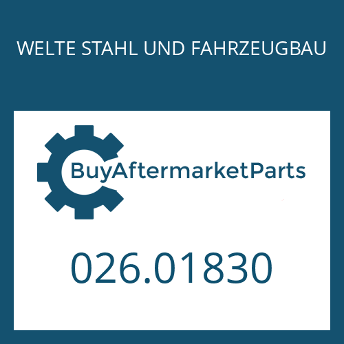 WELTE STAHL UND FAHRZEUGBAU 026.01830 - FILTER