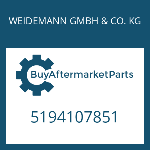 WEIDEMANN GMBH & CO. KG 5194107851 - BRAKE BLOCK