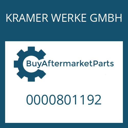 KRAMER WERKE GMBH 0000801192 - CENTRAL PIECE