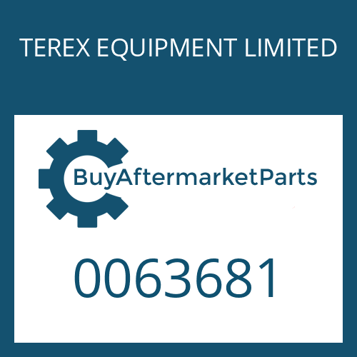TEREX EQUIPMENT LIMITED 0063681 - WASHER