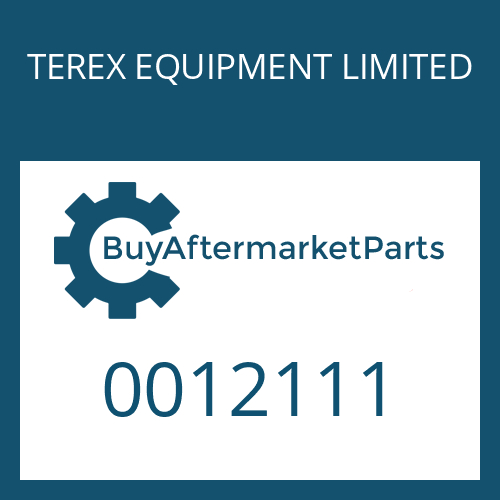 TEREX EQUIPMENT LIMITED 0012111 - O-RING
