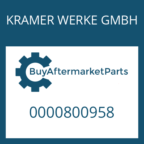 KRAMER WERKE GMBH 0000800958 - WASHER