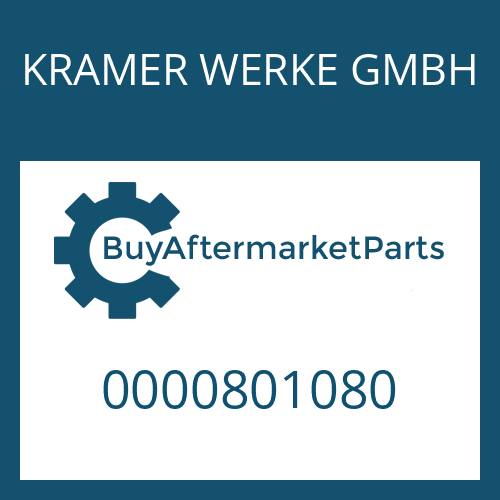 KRAMER WERKE GMBH 0000801080 - SCREW PLUG