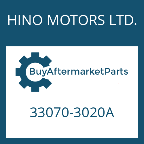 HINO MOTORS LTD. 33070-3020A - 16 S 151