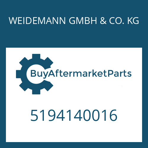 WEIDEMANN GMBH & CO. KG 5194140016 - SPUR GEAR