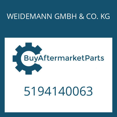 WEIDEMANN GMBH & CO. KG 5194140063 - INPUT HOUSING