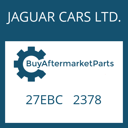 JAGUAR CARS LTD. 27EBC 2378 - CONVERTER for Heavy Equipment
