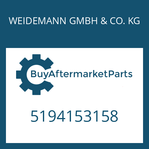 WEIDEMANN GMBH & CO. KG 5194153158 - SUN GEAR SHAFT