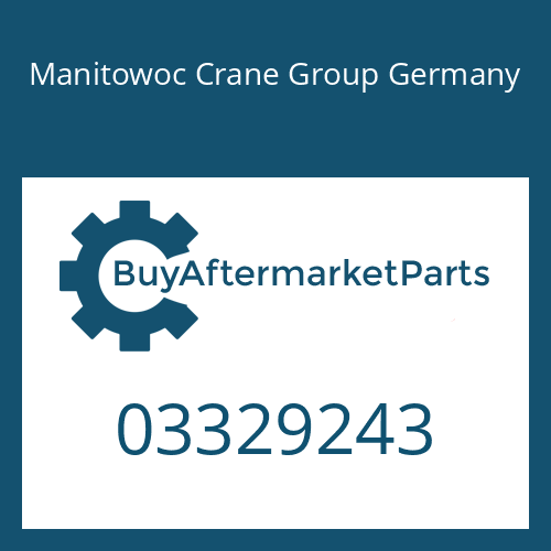 Manitowoc Crane Group Germany 03329243 - OUTPUT SHAFT