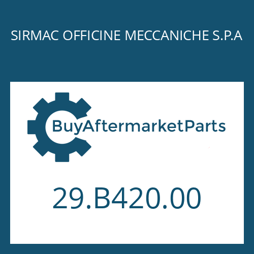 SIRMAC OFFICINE MECCANICHE S.P.A 29.B420.00 - GASKET