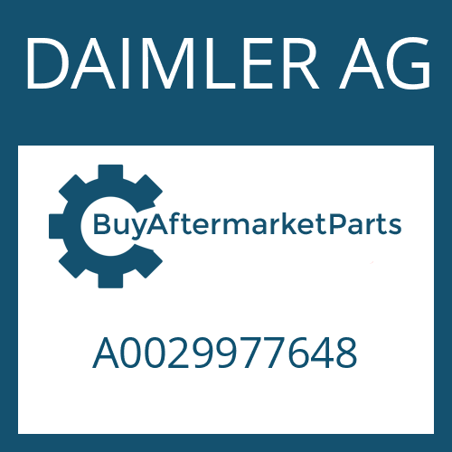 DAIMLER AG A0029977648 - O-RING