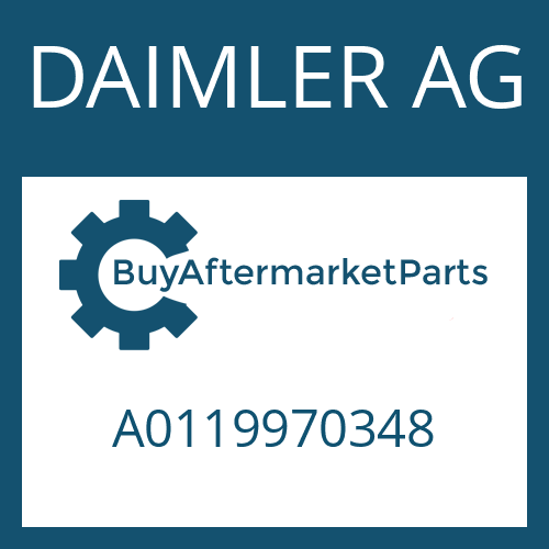 DAIMLER AG A0119970348 - O-RING