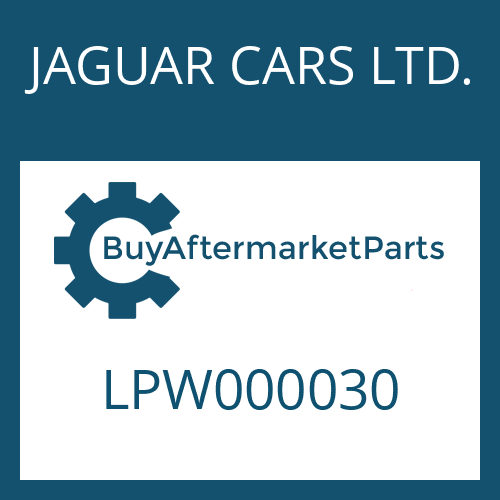 JAGUAR CARS LTD. LPW000030 - FILTER