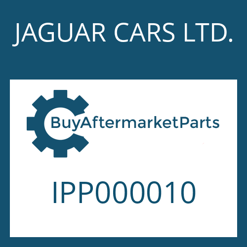 JAGUAR CARS LTD. IPP000010 - ADHESIVE LABEL