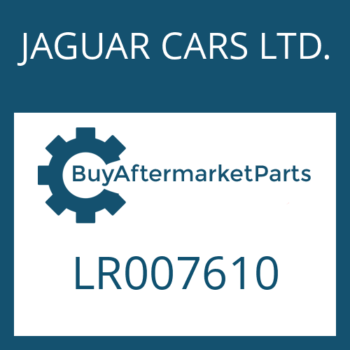 JAGUAR CARS LTD. LR007610 - SCREW PLUG
