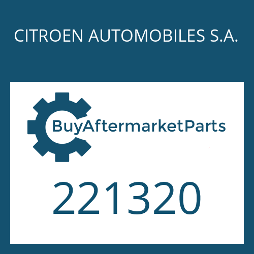 CITROEN AUTOMOBILES S.A. 221320 - OIL BAFF.PLATE