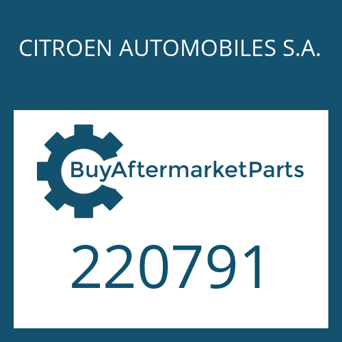 CITROEN AUTOMOBILES S.A. 220791 - COVER