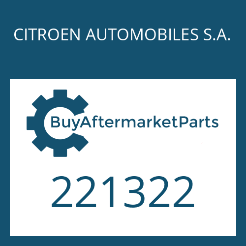 CITROEN AUTOMOBILES S.A. 221322 - OIL TANK