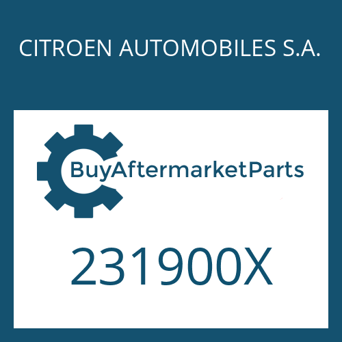 CITROEN AUTOMOBILES S.A. 231900X - PISTON