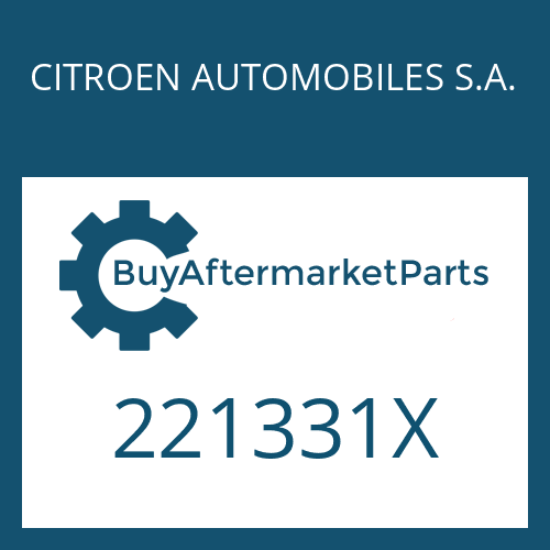 CITROEN AUTOMOBILES S.A. 221331X - OIL TANK