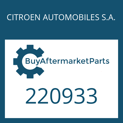 CITROEN AUTOMOBILES S.A. 220933 - GASKET