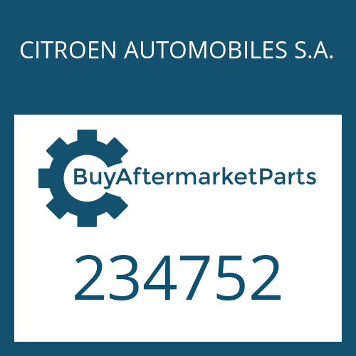 CITROEN AUTOMOBILES S.A. 234752 - BEARING SET