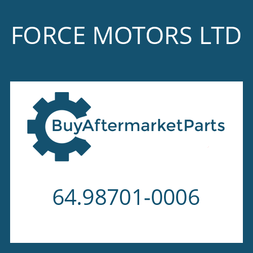 FORCE MOTORS LTD 64.98701-0006 - SEALING RING