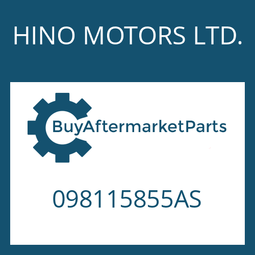 HINO MOTORS LTD. 098115855AS - HEXAGON SCREW