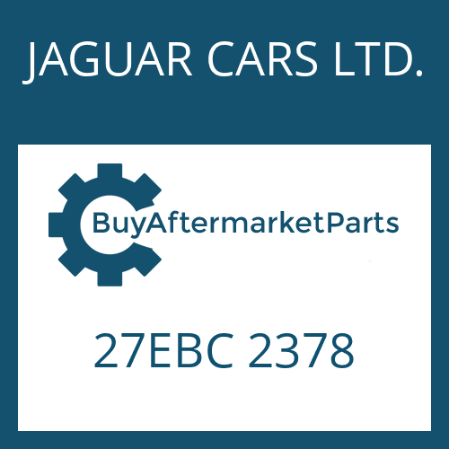 JAGUAR CARS LTD. 27EBC 2378 - CONVERTER for Heavy Equipment